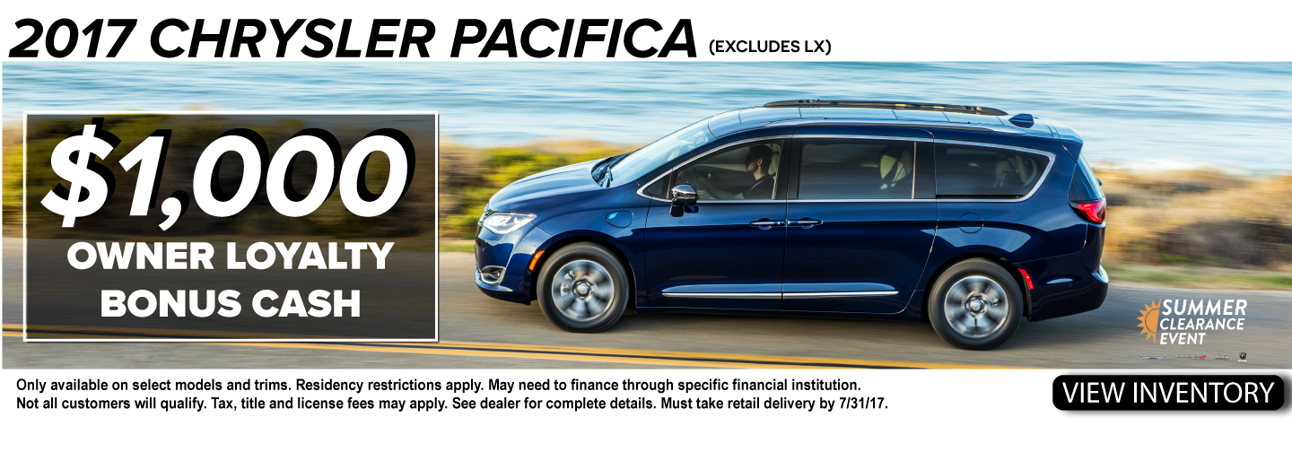 2017 Chrysler Pacifica Special offers in Wisconsin
